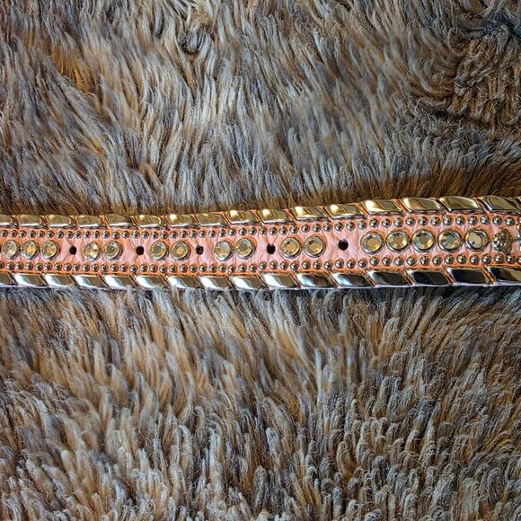 Kippy light pink Swarvoski crystal and silver stud and buckle Belt main image 4